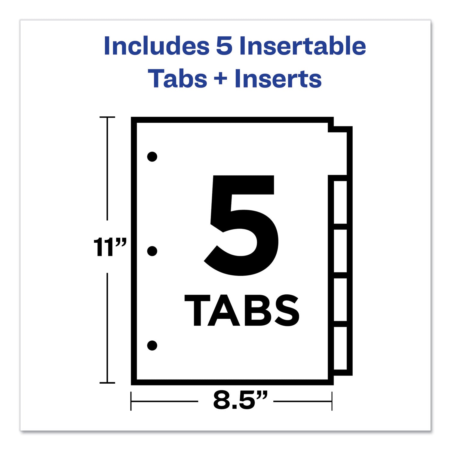 insertable-big-tab-plastic-dividers-5-tab-11-x-85-clear-1-set_ave11835 - 5