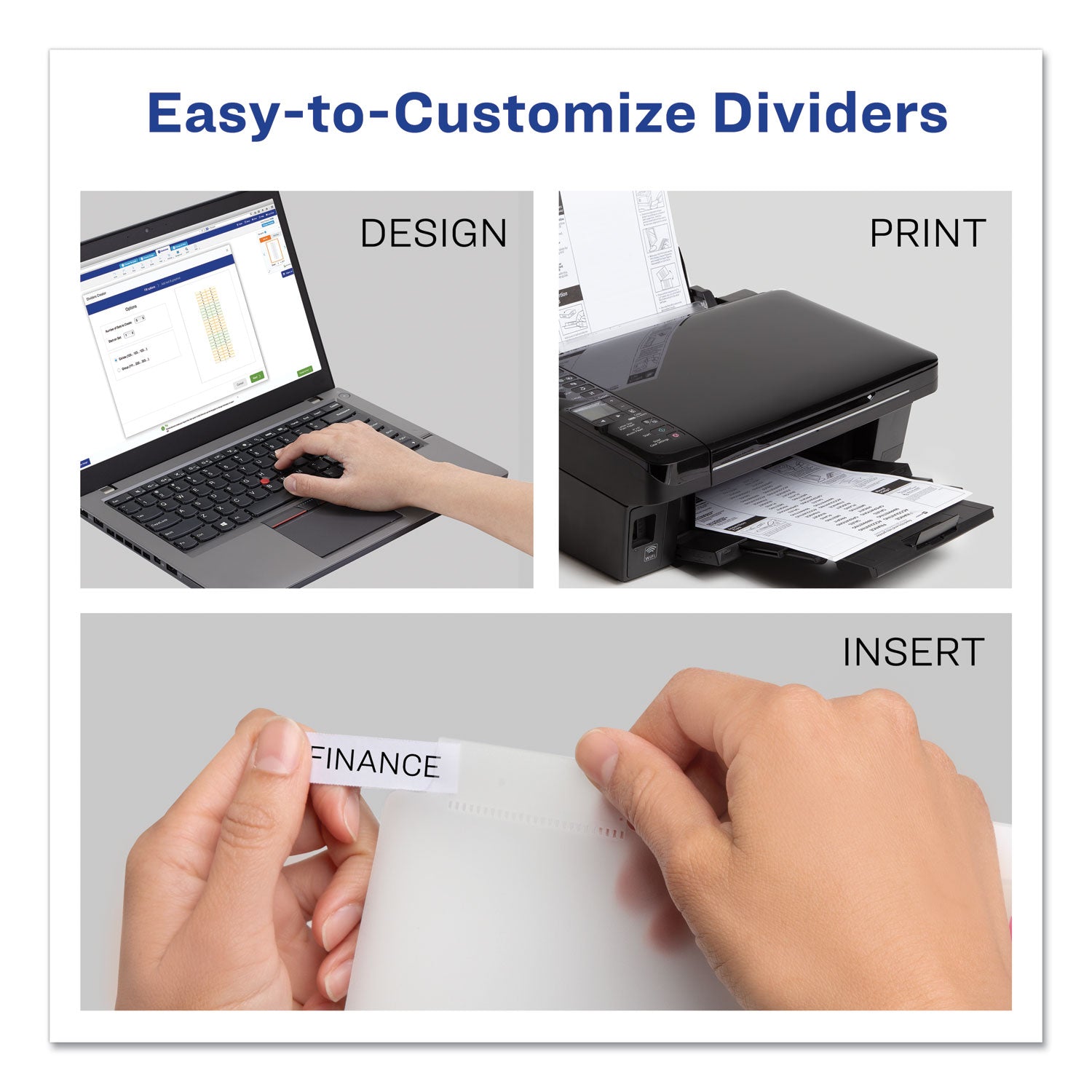 insertable-big-tab-plastic-dividers-5-tab-11-x-85-clear-1-set_ave11835 - 2