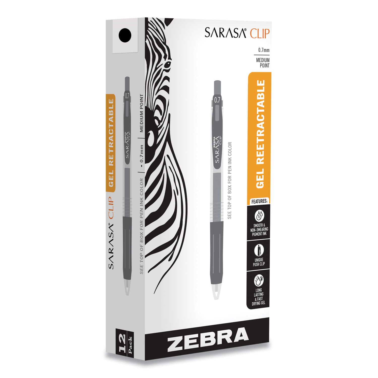 sarasa-clip-gel-pen-retractable-medium-07-mm-black-ink-clear-black-barrel-12-pack_zeb48710 - 2