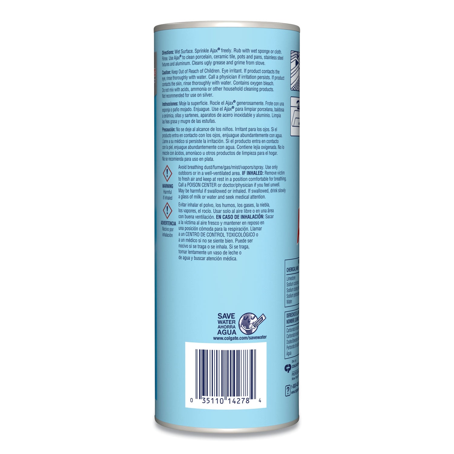 Oxygen Bleach Powder Cleanser, 21oz Can, 24/Carton - 