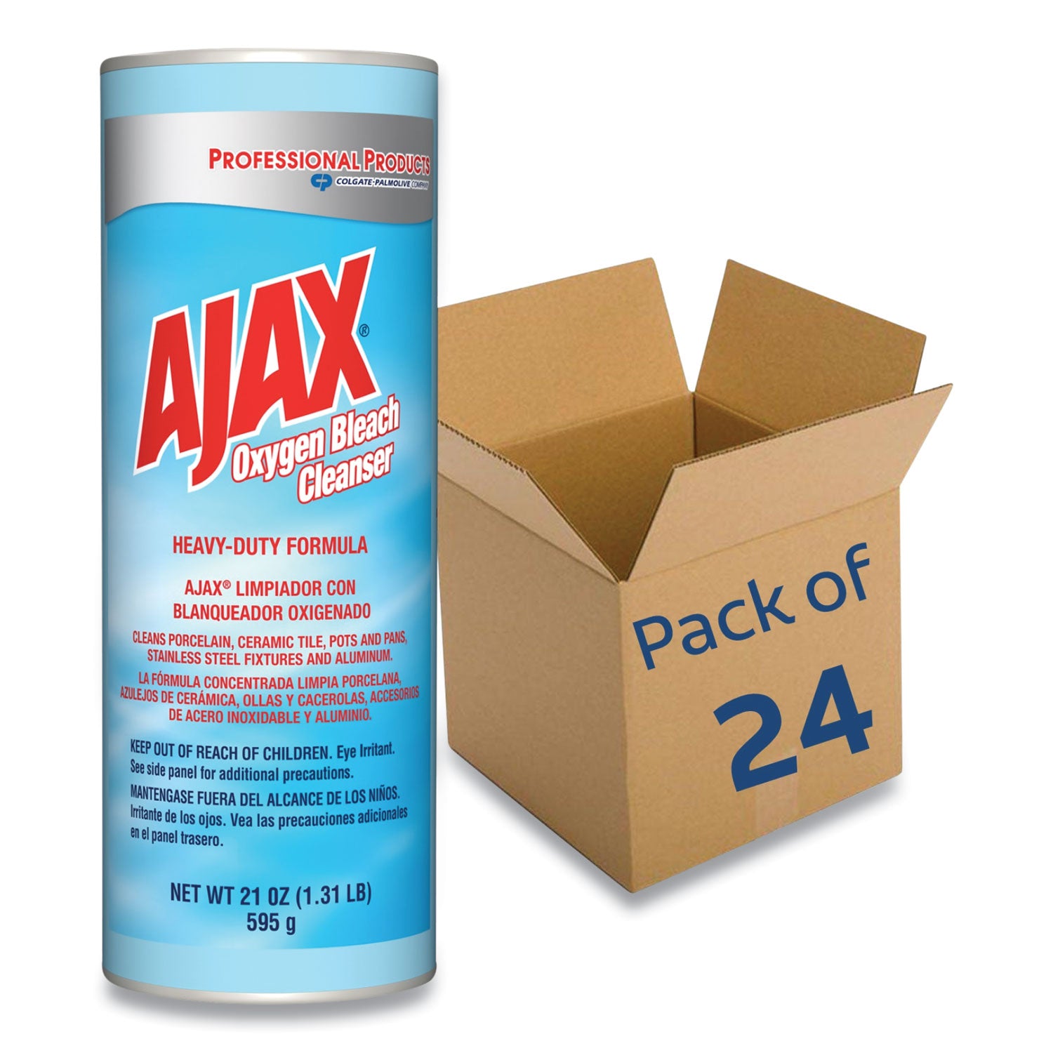 Oxygen Bleach Powder Cleanser, 21oz Can, 24/Carton - 