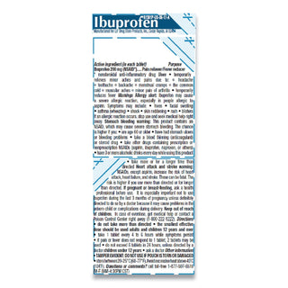 Ibuprofen, 200 mg, Refill Pack, Two Tablets/Packet, 50 Packets/Box