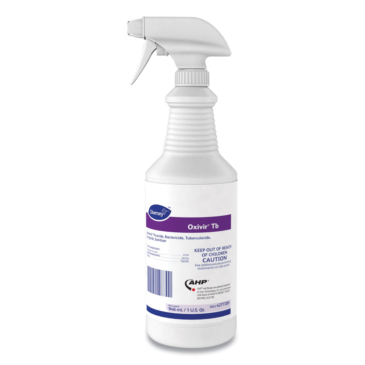 Oxivir TB One-Step Disinfectant Cleaner, 32 oz Bottle, 12/Carton - 