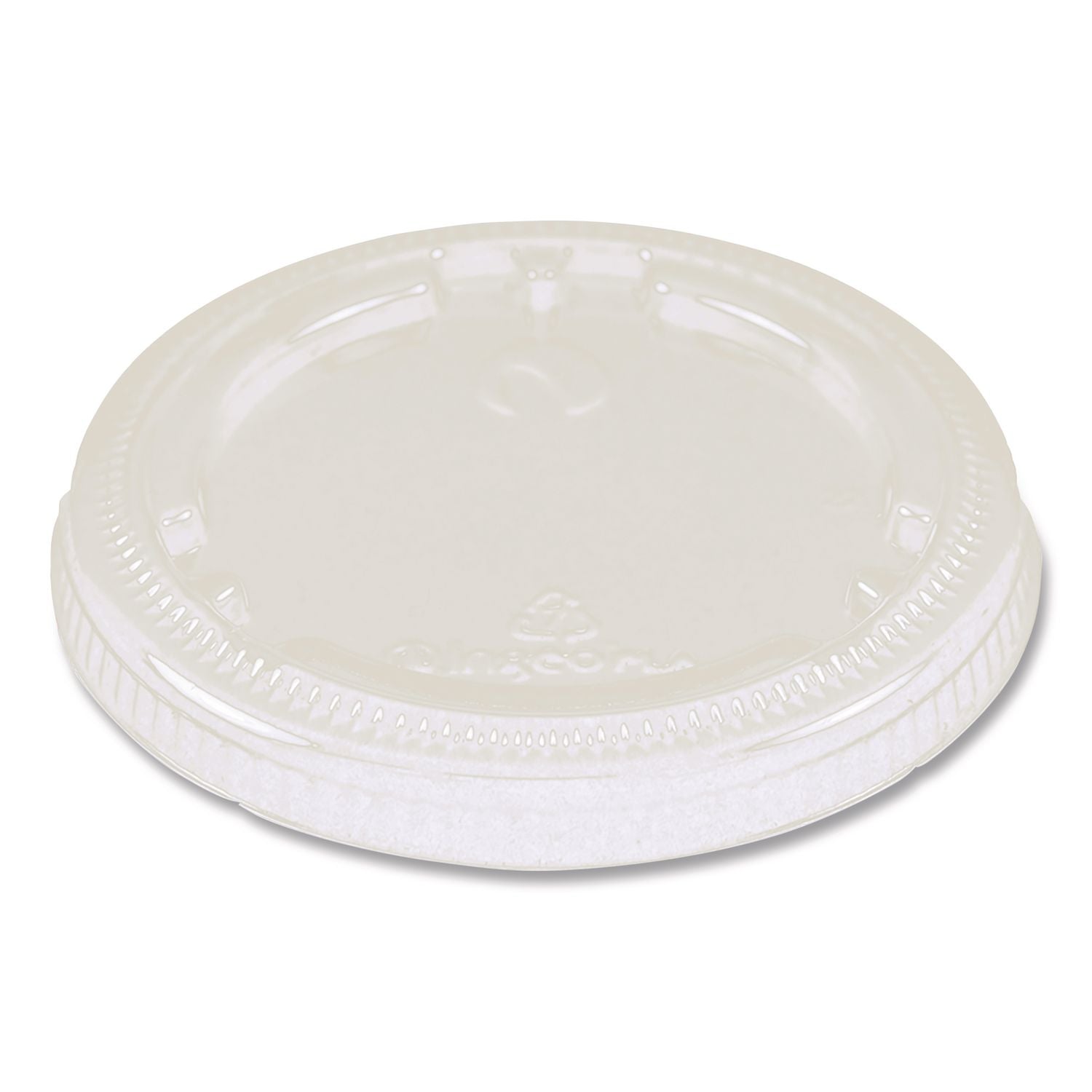 PLA Lids for Fiber Cups, 3.1" Diameter x 0.4"h, Clear, Plastic, 1,000/Carton