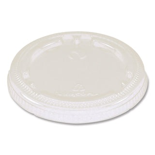 PLA Lids for Fiber Cups, 3.1" Diameter x 0.4"h, Clear, Plastic, 1,000/Carton