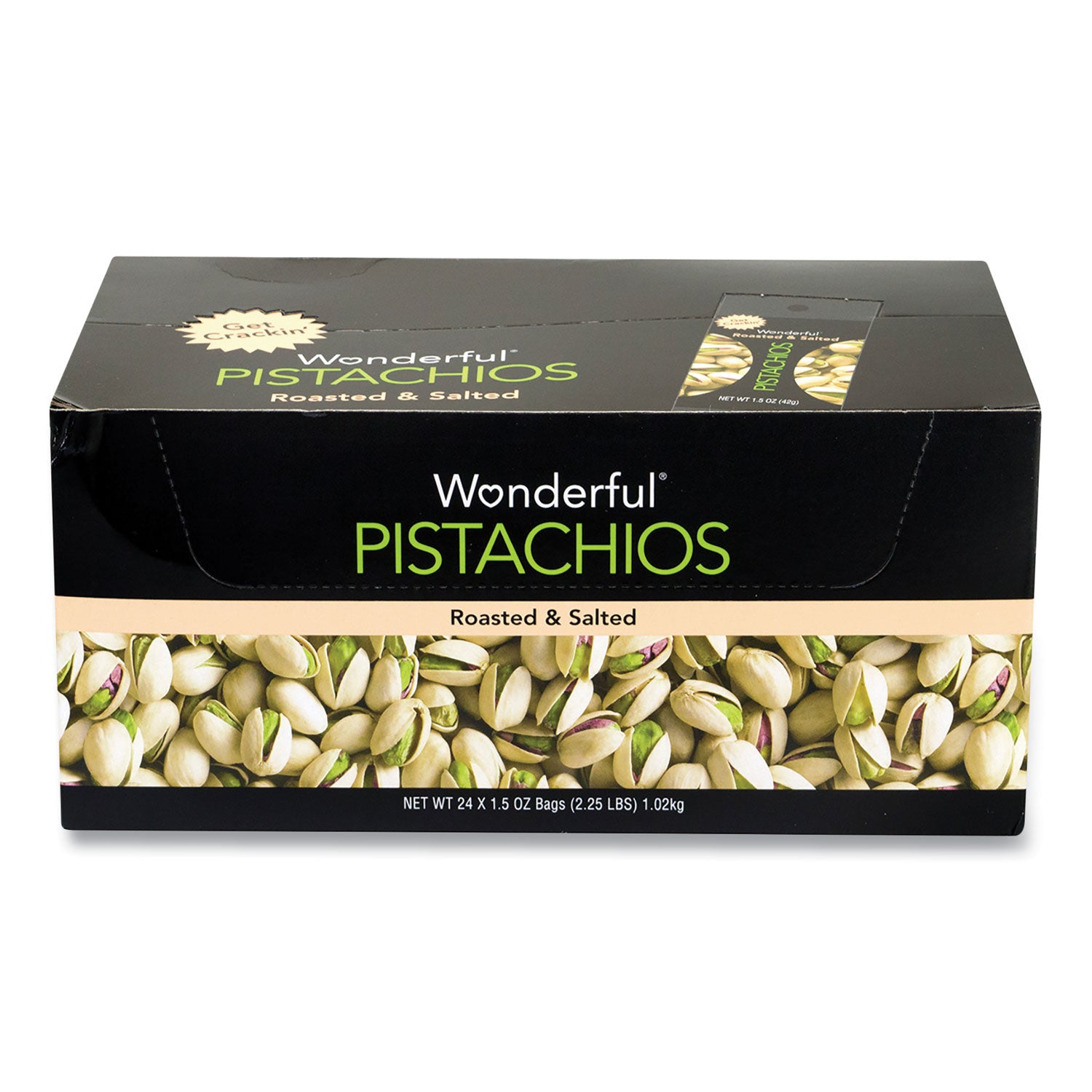 Roasted and Salted Pistachios, 1.5 oz Bag, 24/Pack, Ships in 1-3 Business Days