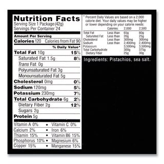 Roasted and Salted Pistachios, 1.5 oz Bag, 24/Pack, Ships in 1-3 Business Days
