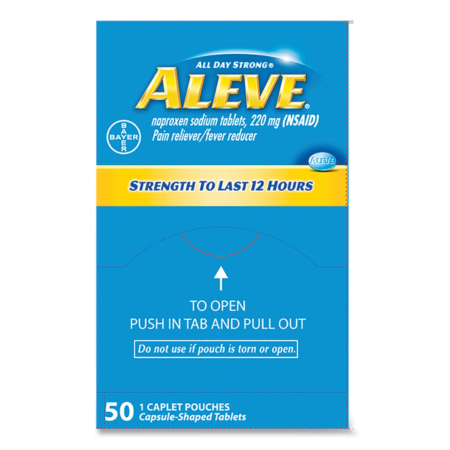 Pain Reliever Tablets, 50 Packs/Box