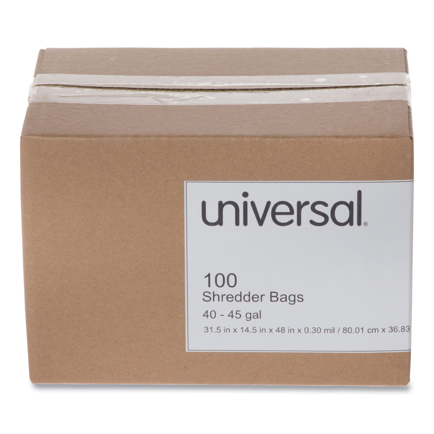 High-Density Shredder Bags, 40-45 gal Capacity, 100/Box - 