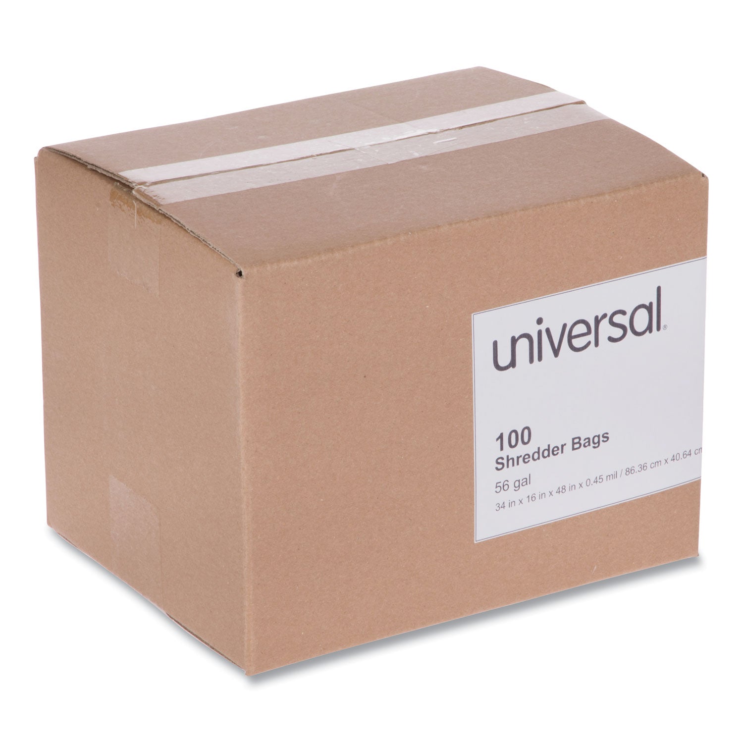 High-Density Shredder Bags, 56 gal Capacity, 100/Box - 