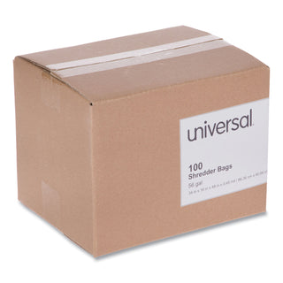 High-Density Shredder Bags, 56 gal Capacity, 100/Box - 