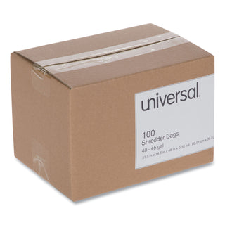 High-Density Shredder Bags, 40-45 gal Capacity, 100/Box - 