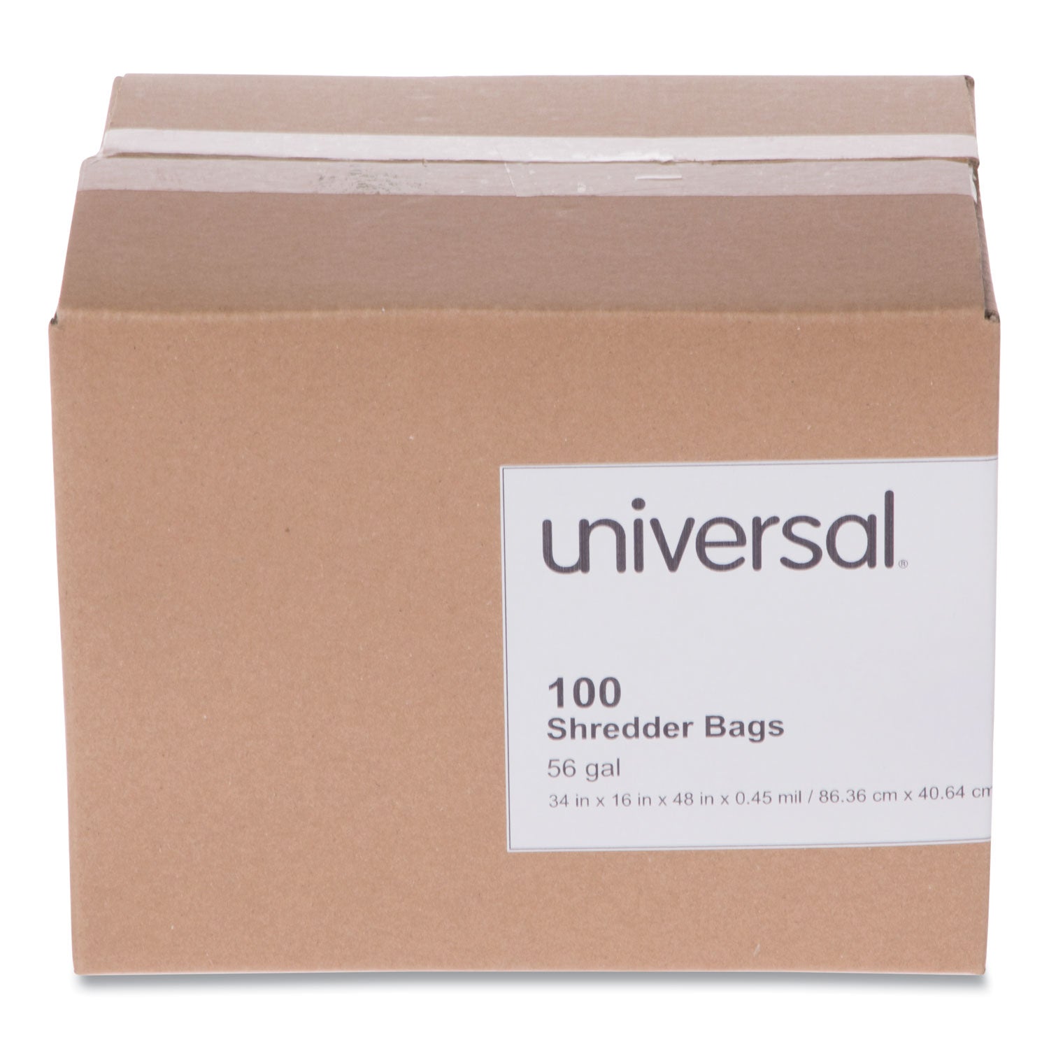 High-Density Shredder Bags, 56 gal Capacity, 100/Box - 