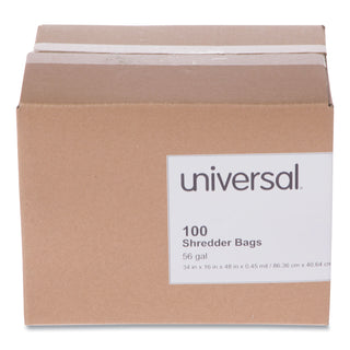 High-Density Shredder Bags, 56 gal Capacity, 100/Box - 