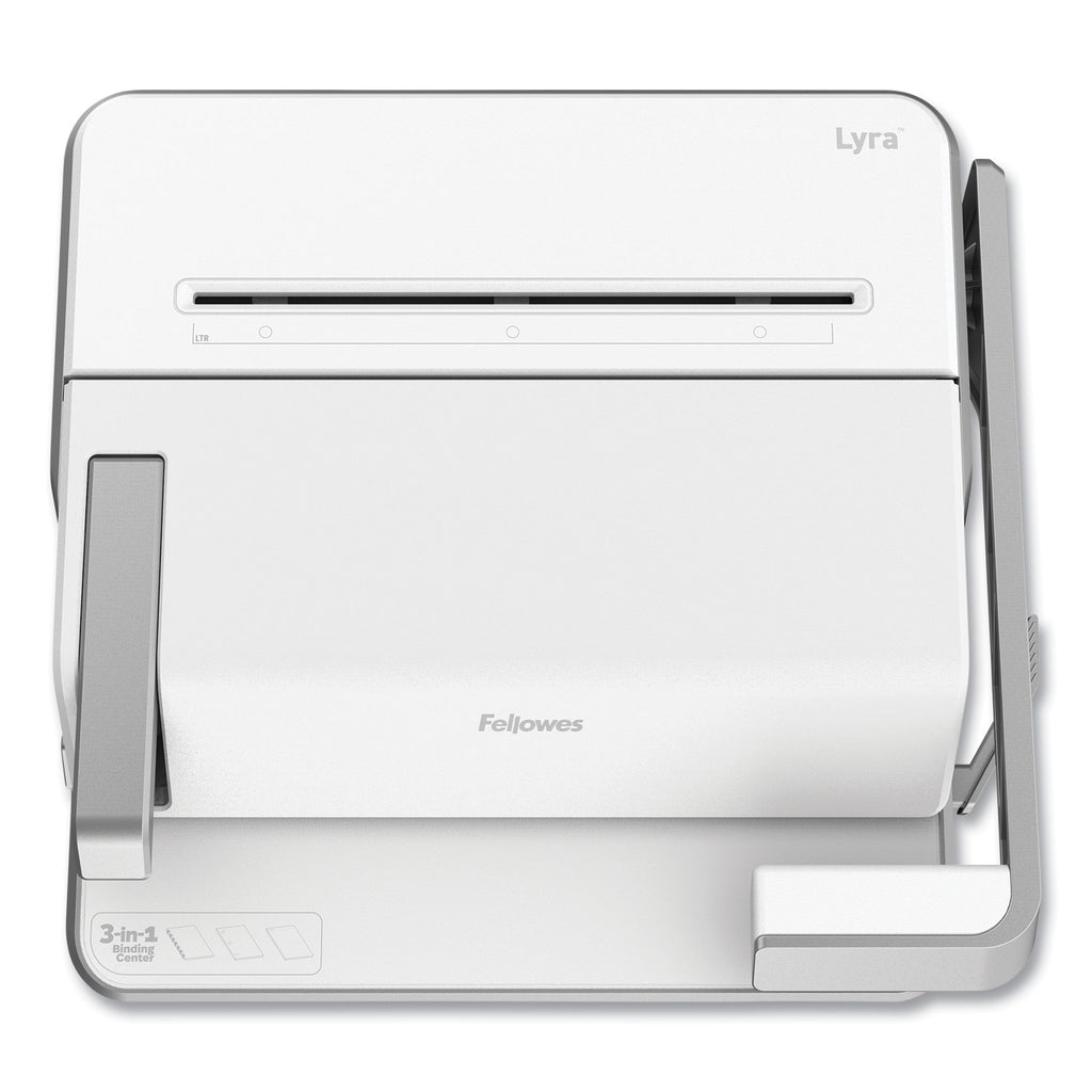 Lyra 3-in-1 Binding Center, 300 Sheets, 16.63 x 15.62 x 6.03, White/Gray
