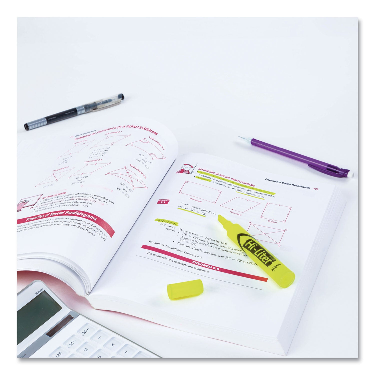 hi-liter-desk-style-highlighters-fluorescent-yellow-ink-chisel-tip-yellow-black-barrel-200-box_ave24130 - 7