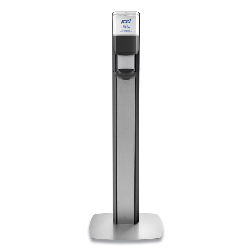 PURELL MESSENGER ES8 Silver Panel Floor Stand with Dispenser - Floor Stand - Graphite, Silver