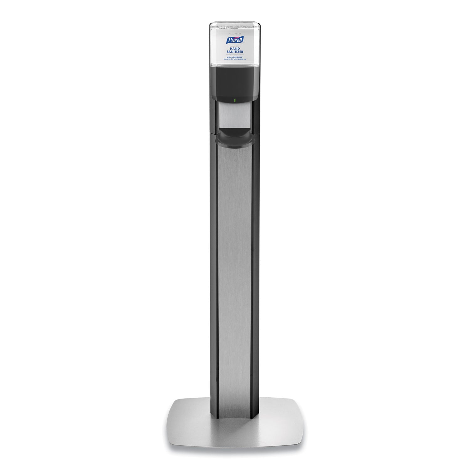 PURELL MESSENGER ES8 Silver Panel Floor Stand with Dispenser - Floor Stand - Graphite, Silver