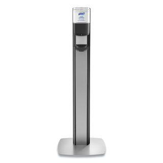PURELL MESSENGER ES8 Silver Panel Floor Stand with Dispenser - Floor Stand - Graphite, Silver
