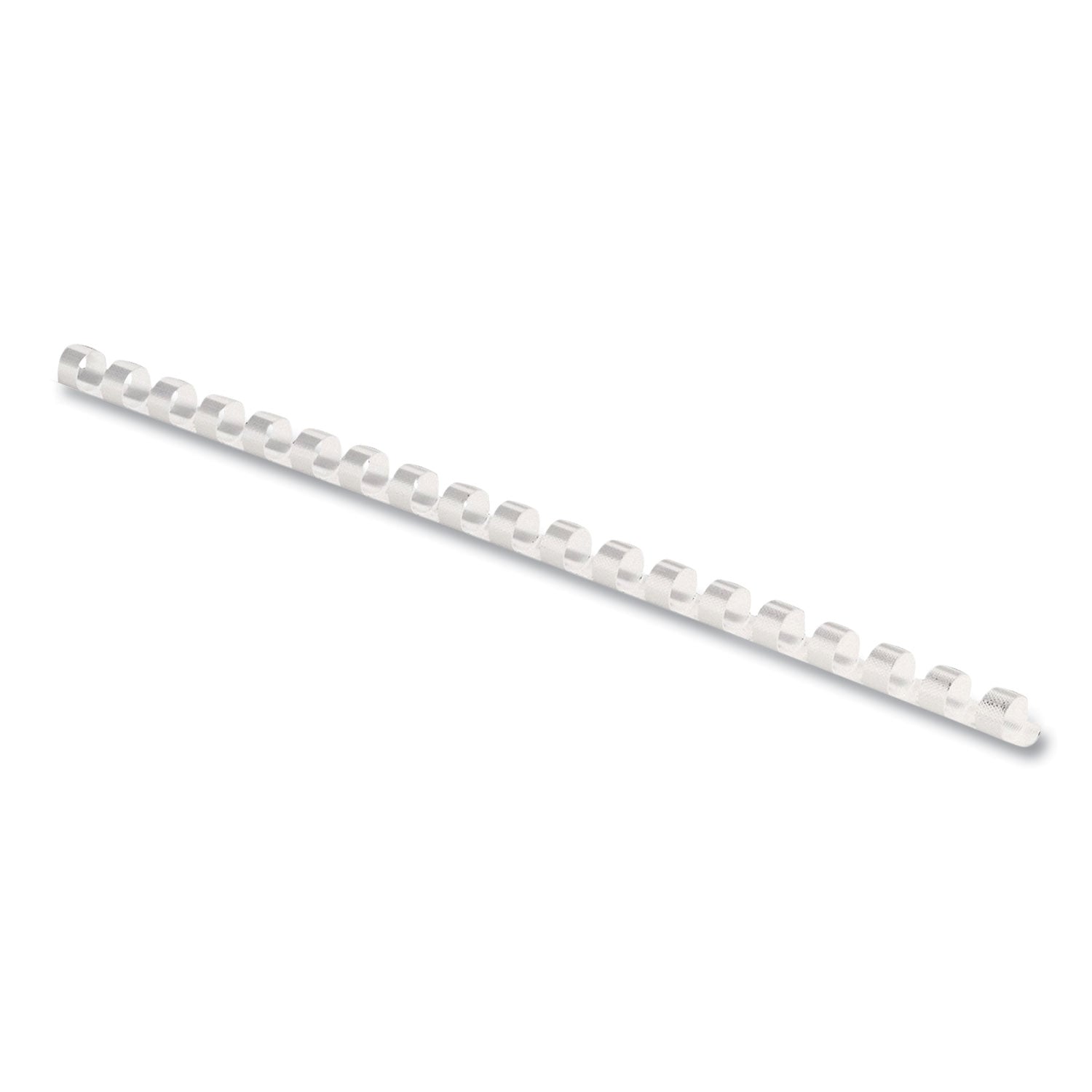 Plastic Comb Bindings, 5/16" Diameter, 40 Sheet Capacity, White, 100/Pack - 