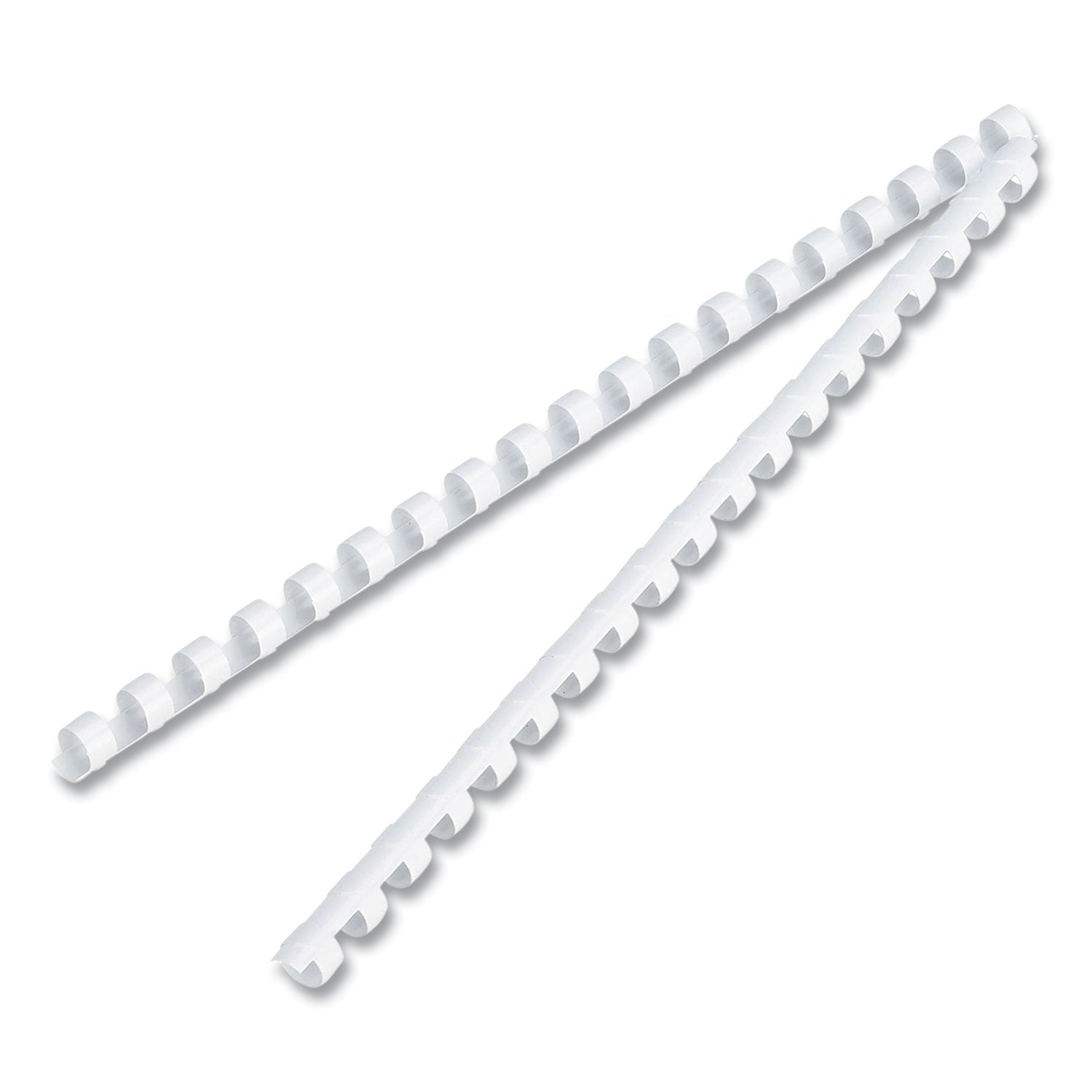 Plastic Comb Bindings, 5/16" Diameter, 40 Sheet Capacity, White, 100/Pack - 