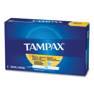 Cardboard Applicator Tampons, Regular, 10/Box