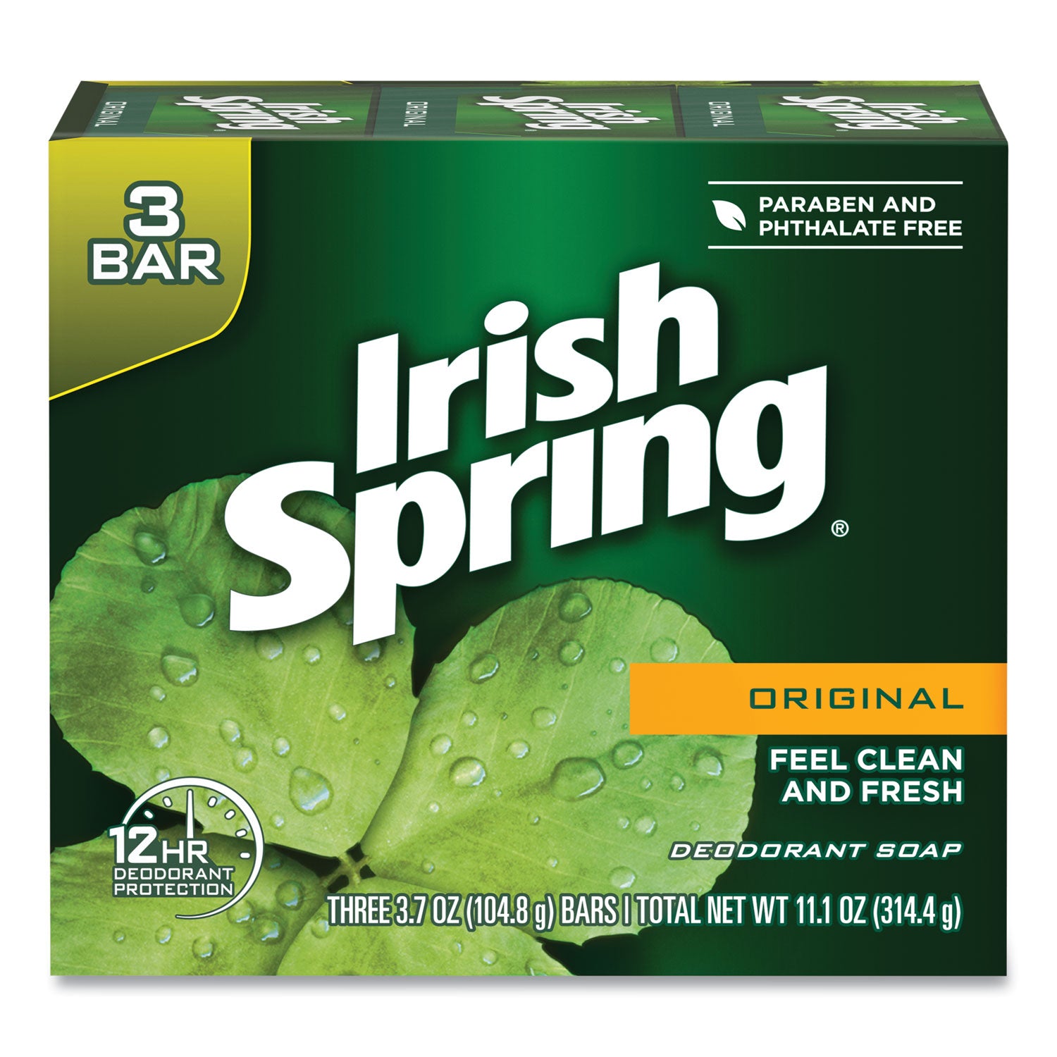 Bar Soap, Clean Fresh Scent, 3.75 oz, 3 Bars/Pack, 18 Packs/Carton
