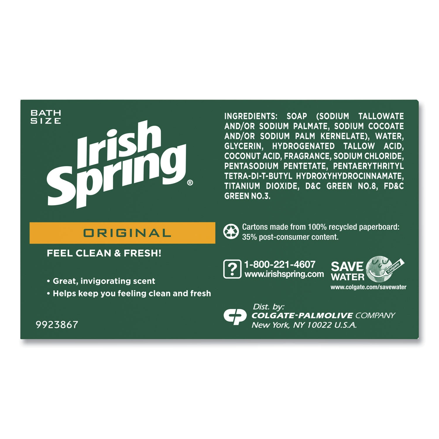 Bar Soap, Clean Fresh Scent, 3.75 oz, 3 Bars/Pack, 18 Packs/Carton