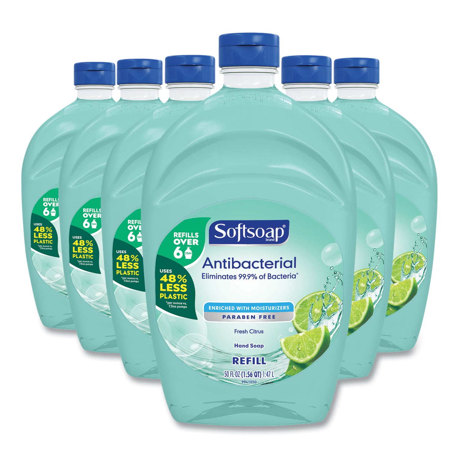 antibacterial-liquid-hand-soap-refills-fresh-50-oz-green-6-carton_cpc45991 - 1