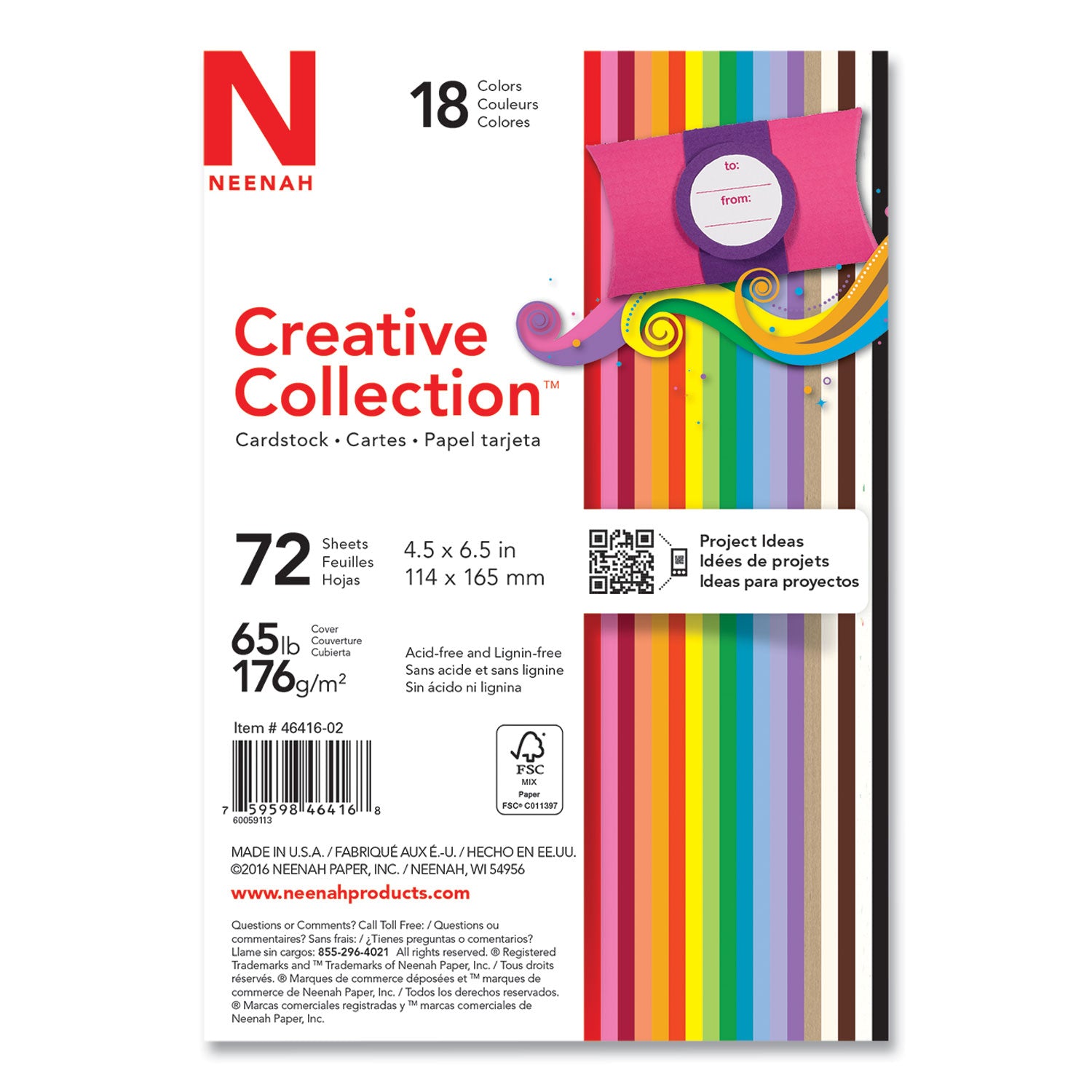 creative-collection-premium-cardstock-65-lb-cover-weight-45-x-65-assorted-starter-pack-72-pack_nee4641602 - 1