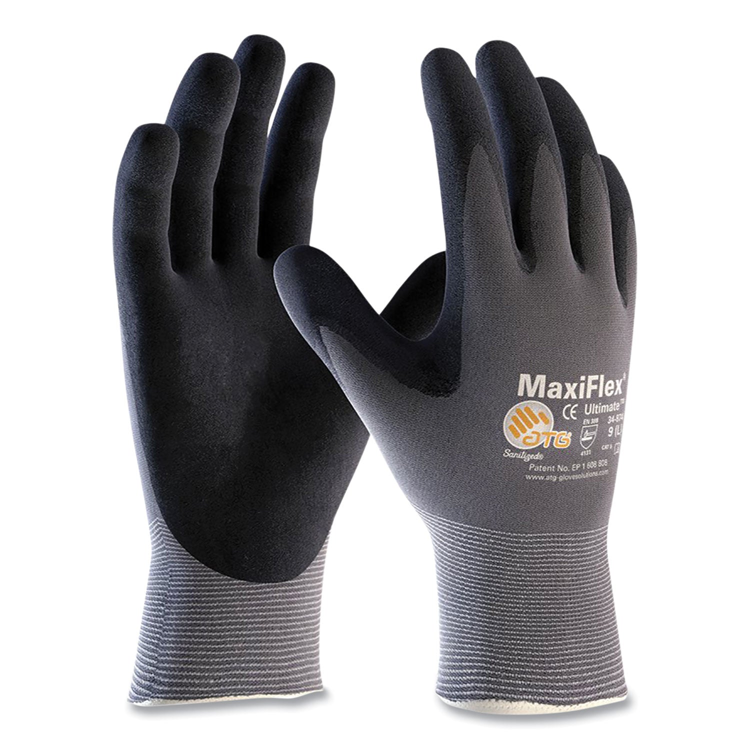 ultimate-seamless-knit-nylon-gloves-nitrile-coated-microfoam-grip-on-palm-and-fingers-small-gray-12-pairs_pid34874s - 1