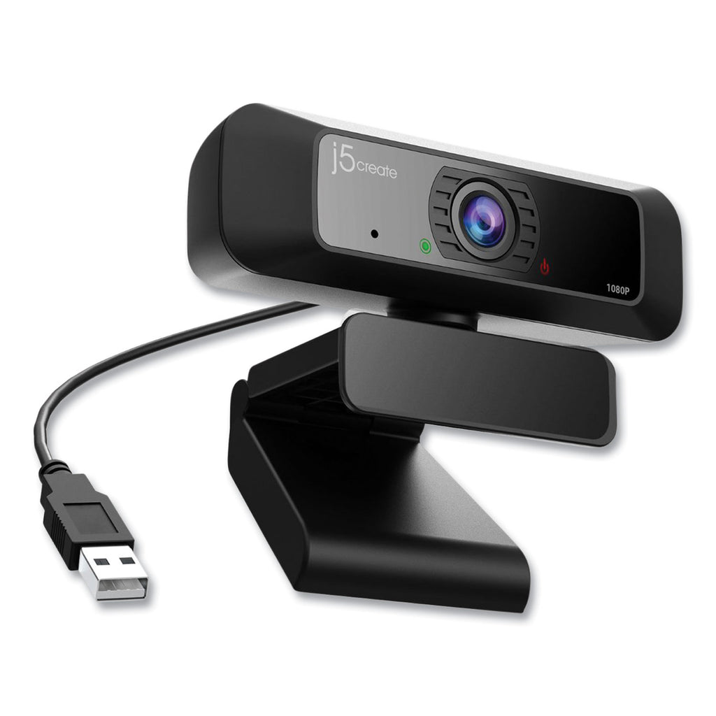 JVCU100 HD Webcam, 1920 pixels x 1080 pixels, 2 Mpixels, Black