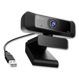 JVCU100 HD Webcam, 1920 pixels x 1080 pixels, 2 Mpixels, Black