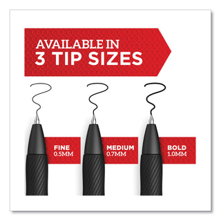 Sharpie S-Gel Pens - Fine Pen Point - 0.5 mm Pen Point Size - Black Gel-based Ink - Black Barrel - 4 / Pack
