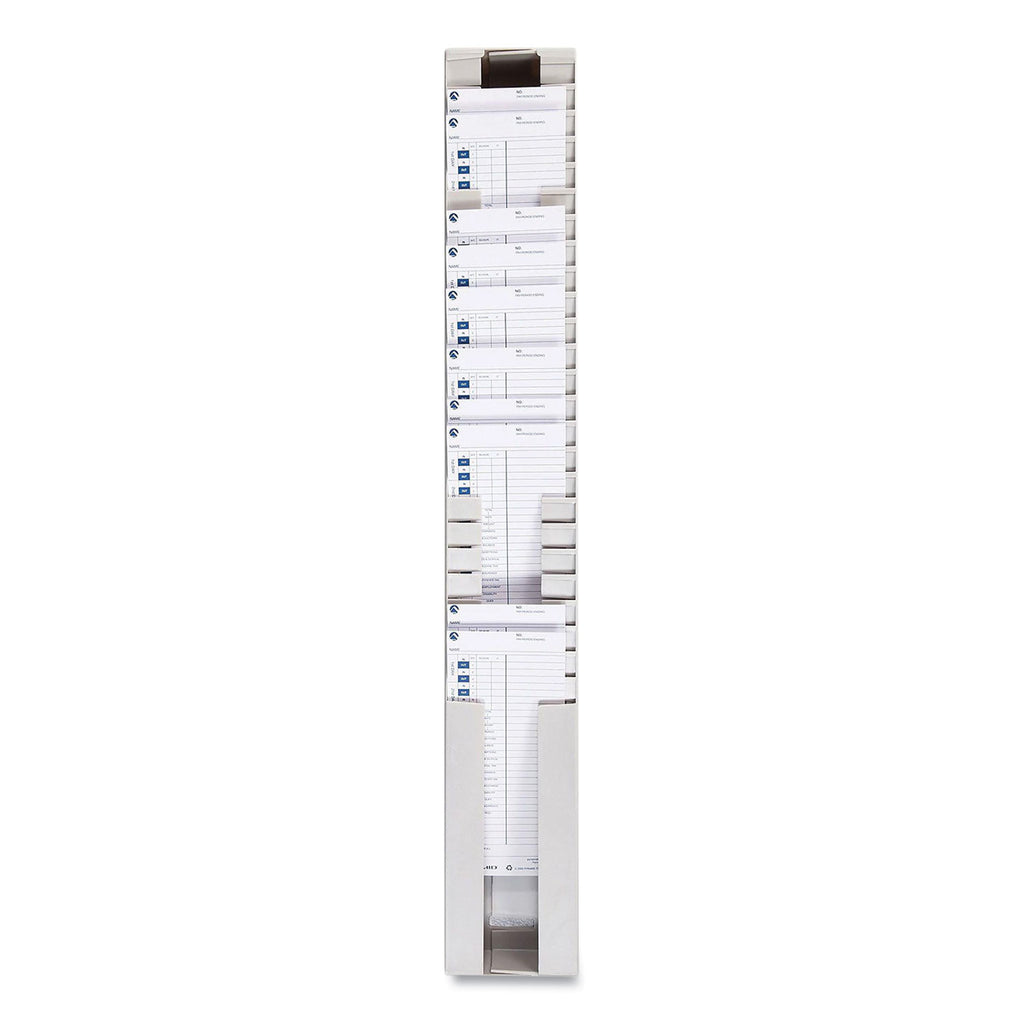 time-card-rack-40-pockets-plastic-light-gray_pti5004 - 2