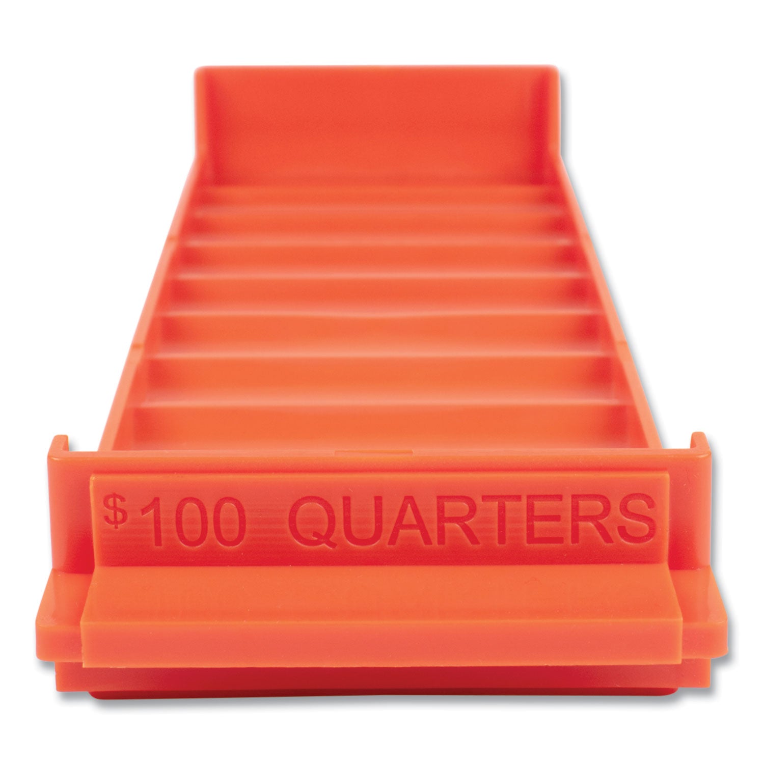 stackable-plastic-coin-tray-quarters-10-compartments-stackable-375-x-115-x-15-orange-2-pack_cnk560563 - 1