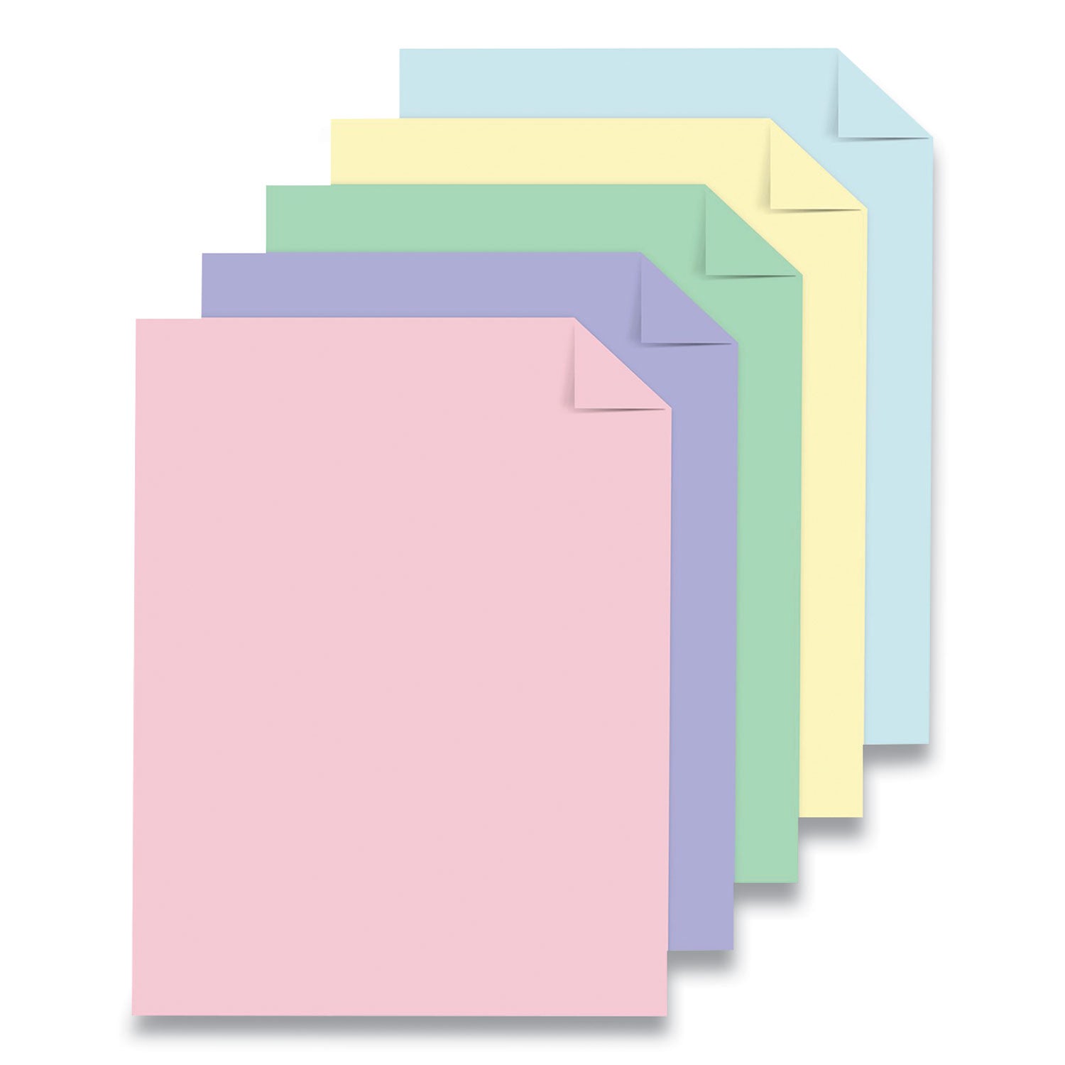 Color Cardstock, 65 lb, 8.5 x 11, Assorted Spectrum Colors, 75/Pack