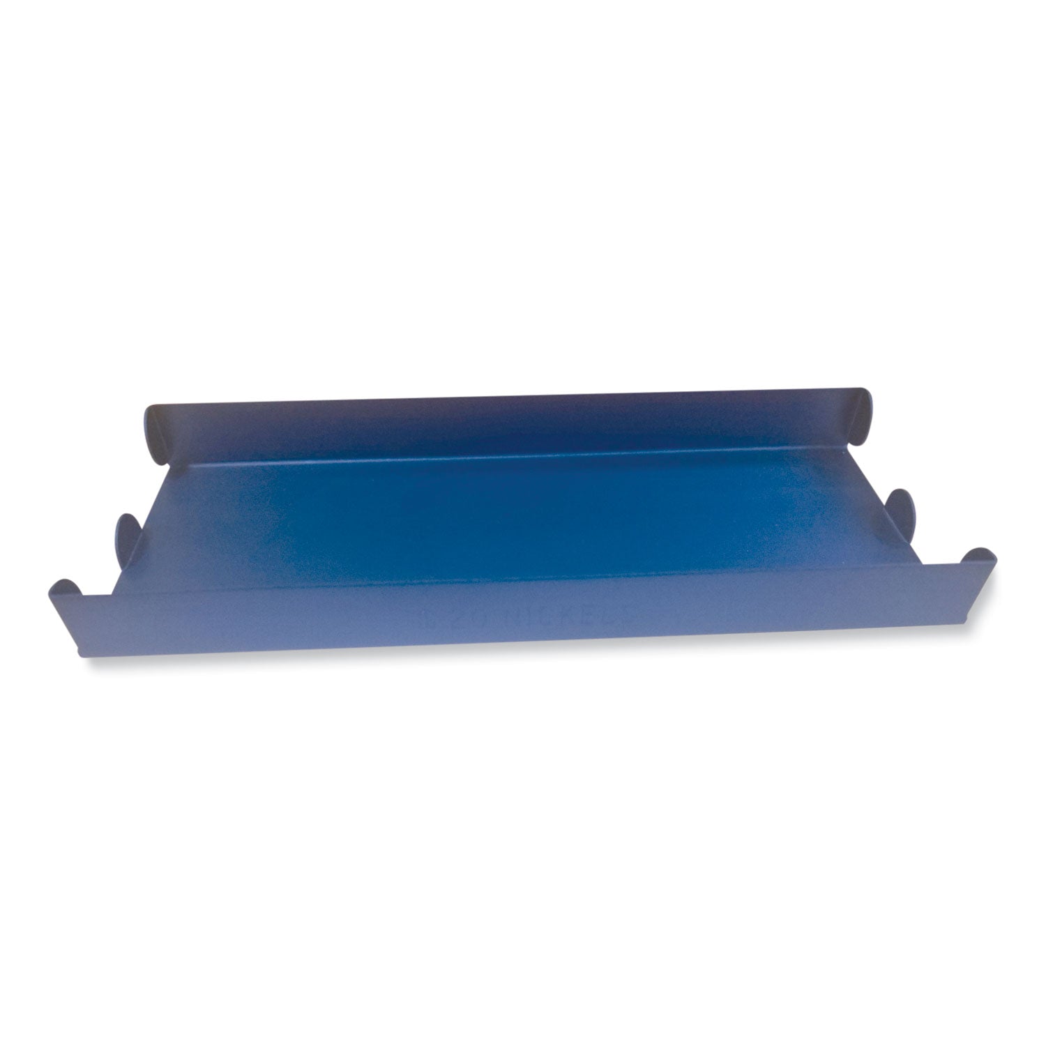 Metal Coin Tray, Nickels, Stackable, 3.5 x 10 x 1.75, Blue