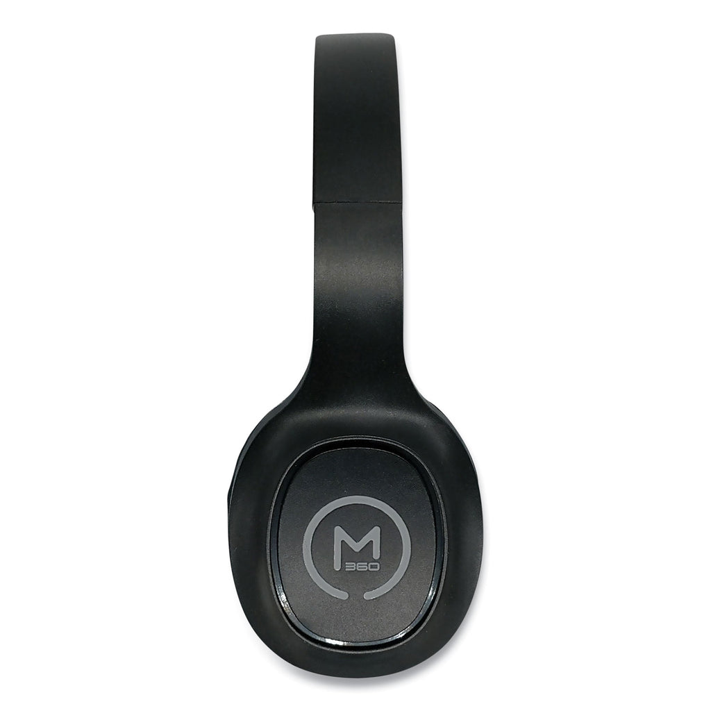 TREMORS Stereo Wireless Headphones with Microphone, 3 ft Cord, Black
