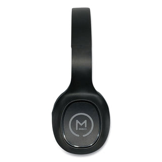 TREMORS Stereo Wireless Headphones with Microphone, 3 ft Cord, Black