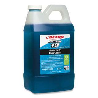 Fastdraw 19 Green Earth Glass Cleaner, Pleasant Scent, 2 L Bottle, 4/Carton