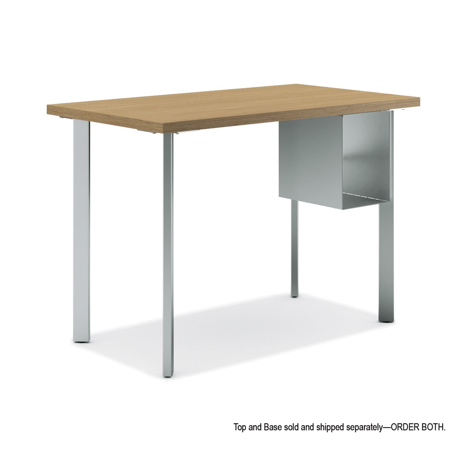 Coze Writing Desk Post Legs with U-Storage Compartment, 5.75" x 28", Silver, 4 Legs/Set