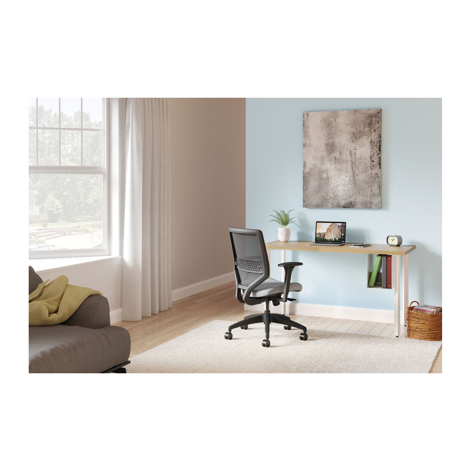 Coze Writing Desk Worksurface, Rectangular, 48" x 24", Natural Recon