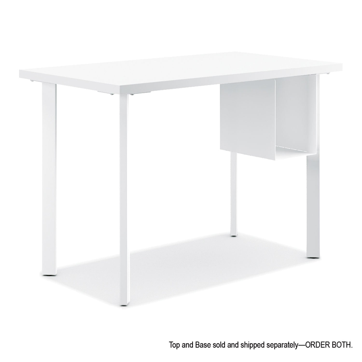 Coze Writing Desk Worksurface, Rectangular, 48" x 24", Designer White
