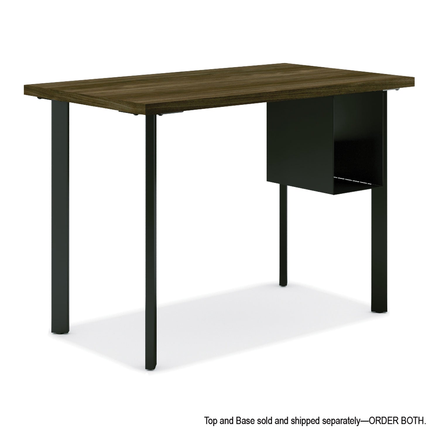 Coze Writing Desk Worksurface, Rectangular, 48" x 24", Florence Walnut