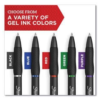 S-Gel High-Performance Gel Pen, Retractable, Medium 0.7 mm, Blue Ink, Black Barrel, 4/Pack