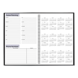 DayMinder Monthly Planner, Ruled Blocks, 12 x 8, Black Cover, 14-Month (Dec to Jan): 2023 to 2025