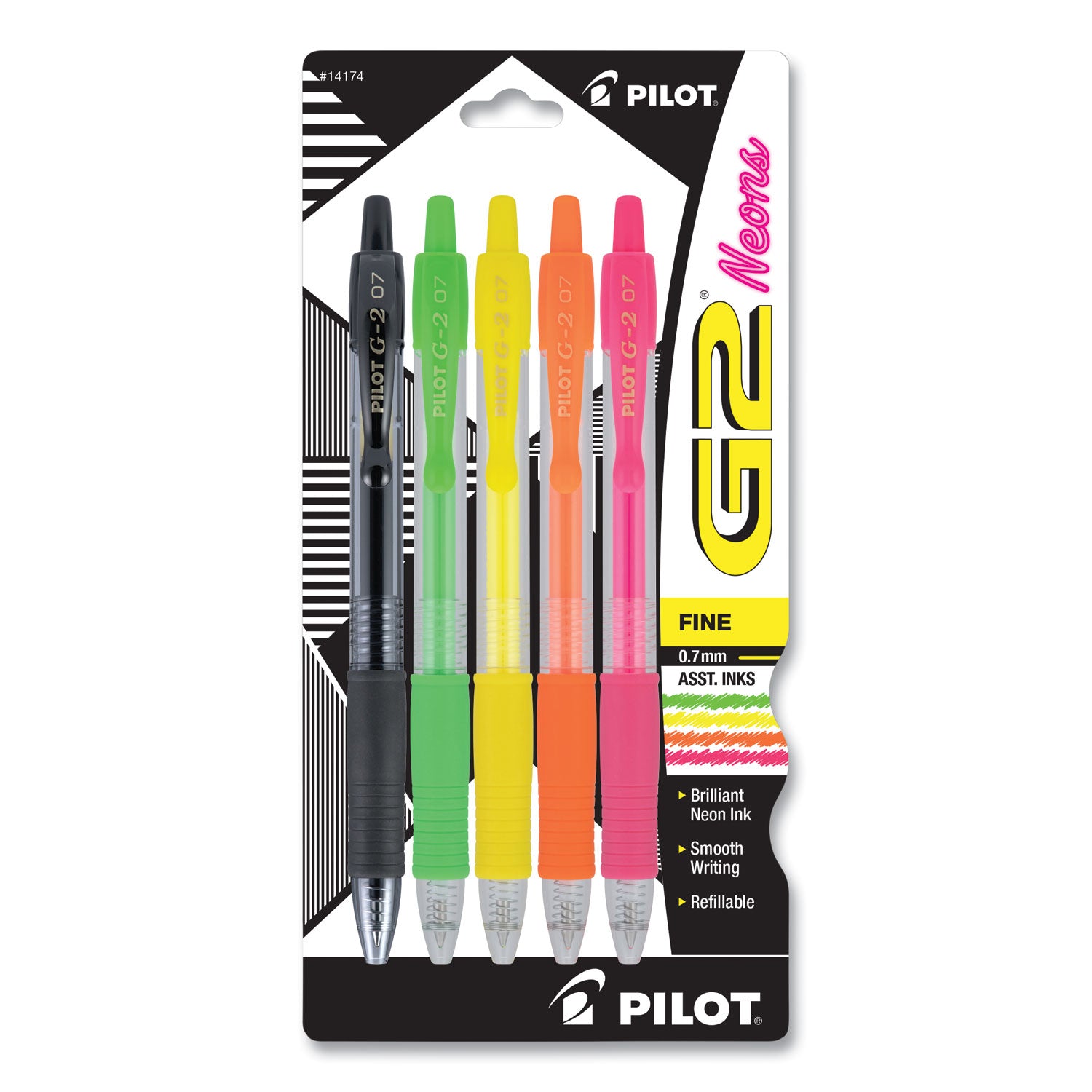 g2-neon-gel-pen-retractable-fine-07-mm-assorted-neon-ink-and-barrel-colors-5-pack_pil14174 - 1
