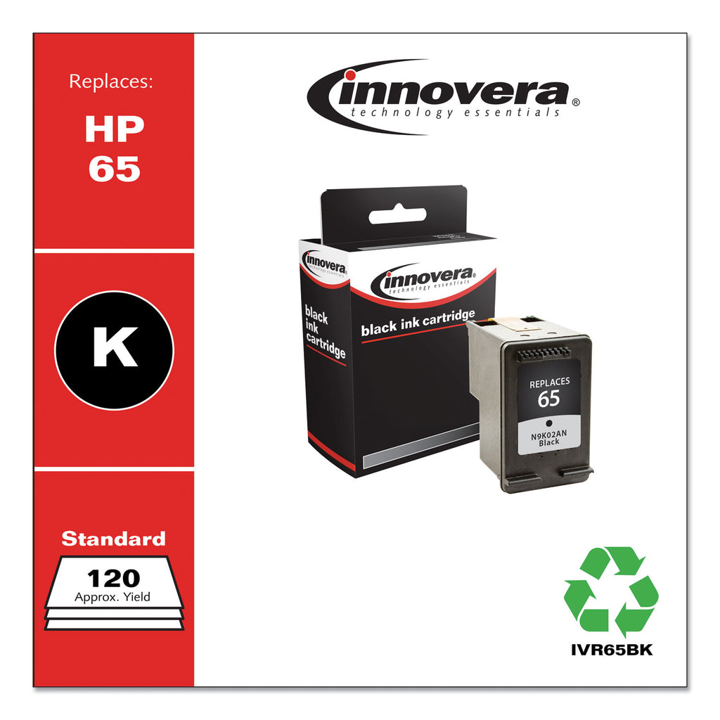 Remanufactured Black Ink, Replacement for 65 (N9K02AN), 120 Page-Yield