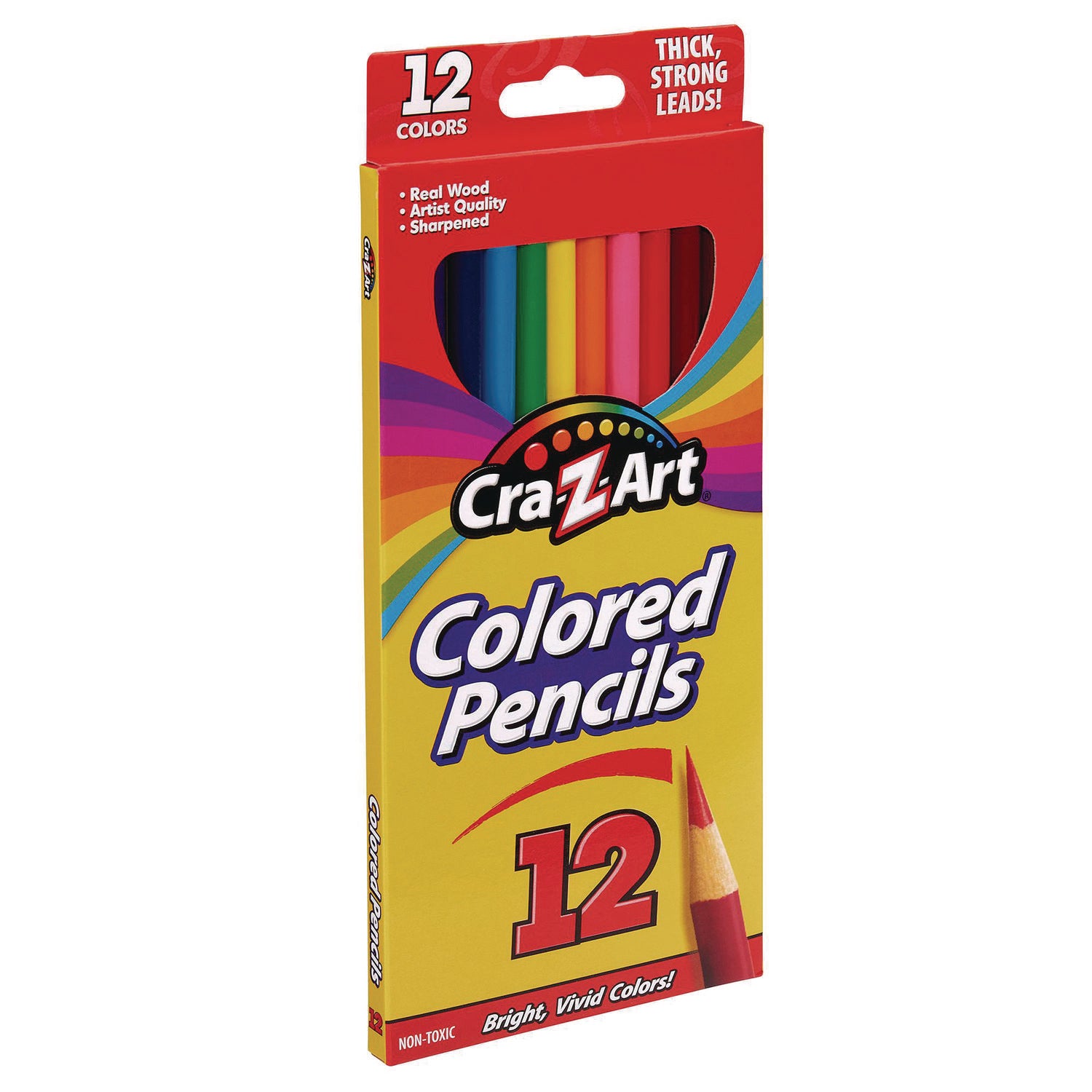 Colored Pencils, 12 Assorted Lead and Barrel Colors, 12/Set - 1